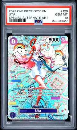 2023 ONE PIECE OP05-AWAKENING OF THE NEW ERA SPECIAL ALTERNATE ART UTA PSA 10 - Image 1