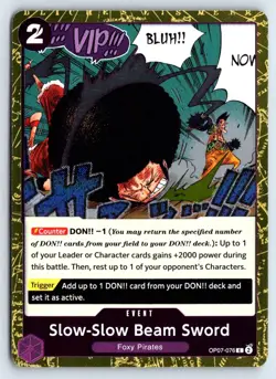 Slow-Slow Beam Sword (Pirate Foil) OP07-076 One Piece Premium Booster Vol. 2 - Image 1