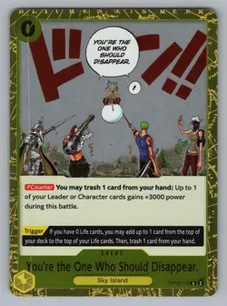 YOU'RE THE ONE WHO SHOULD DISAPPEAR OP06-115 R ONE PIECE FOIL NM OP06#!` - Image 1