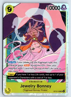 Jewelry Bonney (108) OP13-108 One Piece Carrying On His Will Foil Super Rare NM - Image 1