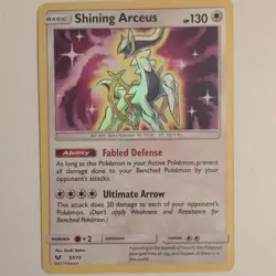 Pokemon TCG Shining Legends Shining Arceus 57/73 Shiny Holo Rare ENG 2017 - Image 1