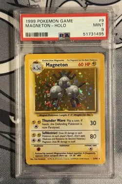 1999 Pokemon Game #9 Magneton - Holo PSA 9 MINT - Image 1