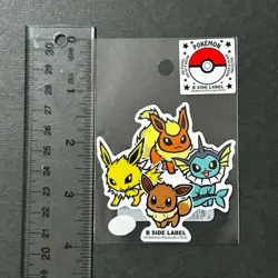 S7701 Eevee Jolteon Flareon Vaporeon Pokemon B-side Label Sticker 2.5in J22 - Image 2
