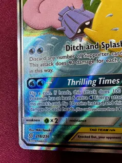 🦆 Slowpoke & Psyduck GX 218/236 Unified Minds Tag Team Full Art ✨Pokemon - Image 5