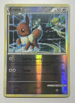 Eevee 2010 Pokemon Reverse Holo Common Undaunted Card 48/90 MP - Image 1