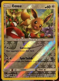Pokemon - Eevee 48/68 - Hidden Fates Reverse Holo Rare - VLP - Image 1