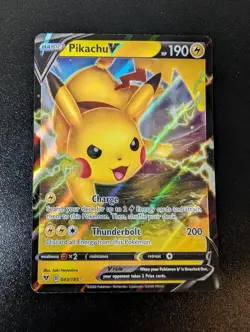 Pikachu V 043/185 Holo V Rare Vivid Voltage Pokemon Near Mint - Image 1