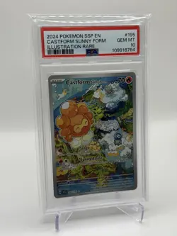 2024 POKEMON SSP EN-SURGING SPARKS ILLUSTRATION RARE CASTFORM SUNNY FORM PSA 10 - Image 2
