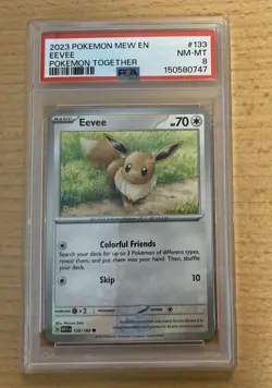 Pokemon TCG Eevee Pokemon Together Promo Card #133 PSA 8 - Image 1