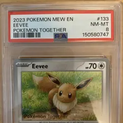 Pokemon TCG Eevee Pokemon Together Promo Card #133 PSA 8 - Image 2