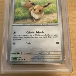 Pokemon TCG Eevee Pokemon Together Promo Card #133 PSA 8 - Image 3