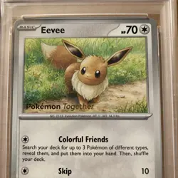 Pokemon TCG Eevee Pokemon Together Promo Card #133 PSA 8 - Image 4