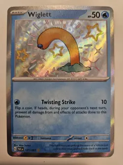WIGLETT - SHINY HOLO - PALDEAN FATES 121/091 - NEAR MINT - POKEMON TCG 🇨🇦 - Image 1