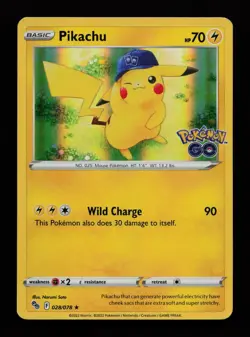 Pikachu 028/078 Holo Rare Pokemon GO Pokemon Cards - Image 1