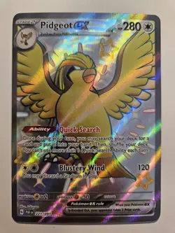 PIDGEOT EX - HOLO - PALDEAN FATES 221/091 - NEAR MINT - POKEMON TCG 🇨🇦 - Image 1