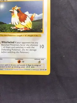 Pokemon Cards: Base Set 1st Edition Common: Pidgey 57/102 - Image 4