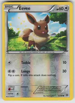 Eevee 63/98 Common Ancient Origins Pokemon Reverse Holo Lightly Played - Image 1