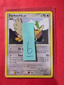 2008 Pokemon Diamond and Pearl Stormfront #38 Farfetch'd, UC, NF/H, cd6 - Image 3