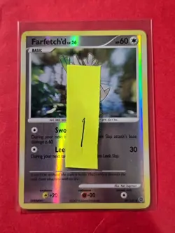 2007 Pokemon Diamond and Pearl Secret Wonders Reverse Foil #49 Farfetch'd, cd1 - Image 3