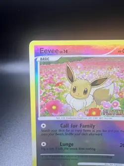 Pokemon TCG Eevee 62/100 Reverse Holo Platinum Stamp BK Promo LP - Image 2