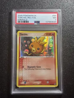 2005 Pokemon EX Emerald Torchic 69/106 Reverse Holo PSA 7 - *LOW POP 30* - Image 1