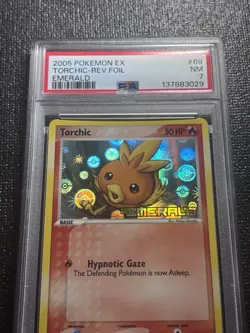2005 Pokemon EX Emerald Torchic 69/106 Reverse Holo PSA 7 - *LOW POP 30* - Image 2