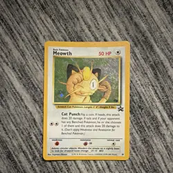 Wizards of the Coast Pokemon TCG Meowth #10 Team Rocket Holo Unlimited 2000 - Image 1
