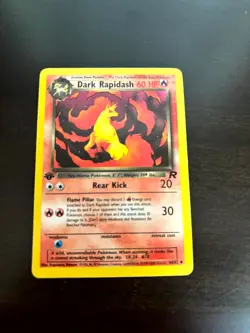 Dark Rapidash 44/82 Uncommon Team Rocket Pokemon 1st Edition NM - Image 2