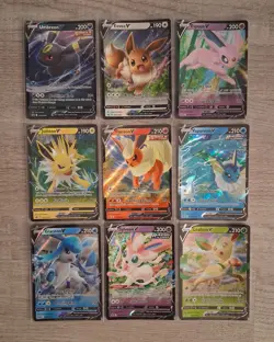 Set of Pokemon SWSH Eeveelutions V Black Star Promos NM - Image 1