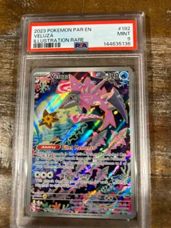 Pokemon 2023 Paradox Rift Illustration Rare VELUZA #192 PSA 9 Mint RARE - Image 1