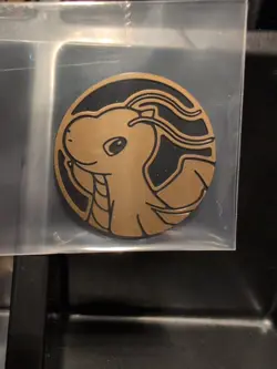 Pokemon Gold Dragonite Mini Coin From 151 Chinese - Image 1