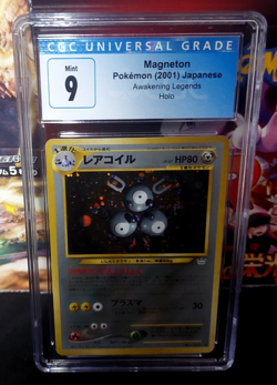 2001 Pokemon Magneton Japanese # 082 CGC 9 Mint Awakening Legends Holo - Image 1
