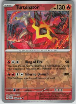 Turtonator 25/142 Common Stellar Crown Pokemon Reverse Holo Near Mint - Image 1
