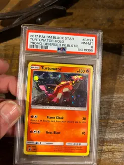Pokemon 2017 Sun Moon Promo 3 Pack Blister TURTONATOR Holo #SM27 PSA 8 RARE - Image 1