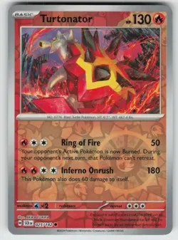 Turtonator 25/142 Common Stellar Crown Pokemon Reverse Holo Near Mint - Image 1