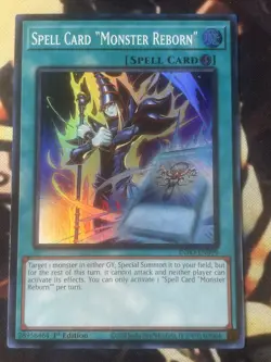 Yugioh: Spell Card "Monster Reborn" - INFO-EN099 - Super Rare - 1st Edition NM - Image 1