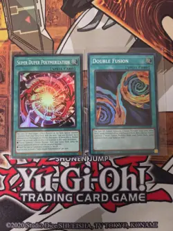 YUGIOH SUPER DUPER POLYMERIZATION + DOUBLE FUSION SUPER 1ST ED NM - Image 1