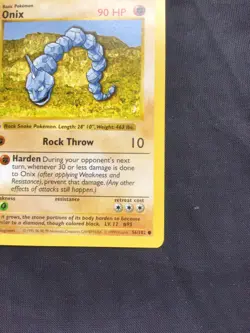 Pokemon Cards: Base Set 1st Edition Common: Onix 56/102 - Image 4