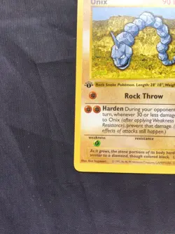 Pokemon Cards: Base Set 1st Edition Common: Onix 56/102 - Image 5