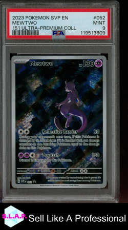 MEWTWO 151 ULTRA-PREMIUM COLL POKEMON SVP EN-SV BLACK STAR PROMO 2023 052 PSA 9 - Image 1