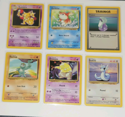 Pokemon TCG WOTC 1999 Base Set/Base Set 2 Lot 6 Kadabra Dratini Machop - Image 1