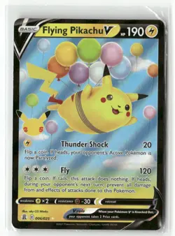 Flying Pikachu V 006/025 Holo V Rare Celebrations Pokemon Holo Near Mint - Image 1