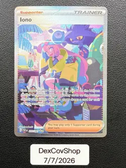 Iono 237/091 - Paldean Fates - Scarlet & Violet - Pokemon Card - SIR - NM - Image 1