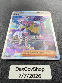Iono 237/091 - Paldean Fates - Scarlet & Violet - Pokemon Card - SIR - NM - Image 2