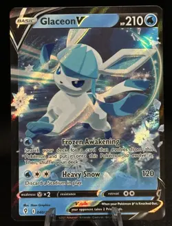 Pokemon Glaceon V 040/203 SWSH07: Evolving Skies Ultra Rare Holo 210 HP - Image 1