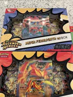 Pokemon Asceneded Heroes Mega Feraligatr & Embroar EX + Pin Collection Box Lot 3 - Image 5