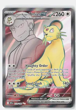 Pokemon tcg SV10: Destined Rivals Team Rocket's Persian ex Near Mint or Better - Image 1