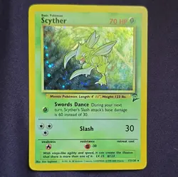 Pokemon TCG Jungle Scyther 10/64 Holo Rare Hp-Dmg Bent See Photos (Last) - Image 1