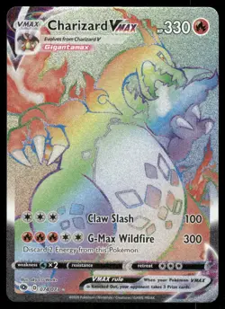 Pokemon Cards Charizard VMAX 074/073 Holo Champion's Path Rainbow Rare NM - Image 1