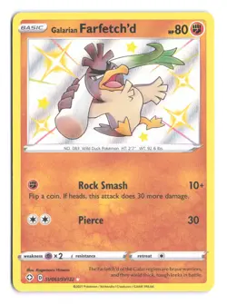Galarian Farfetch'd SV063/SV122 Shining Fates Shiny Vault NM Shiny Holo Pokemon - Image 1